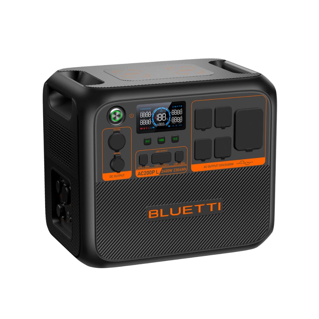 P-AC200PL-US-GY-BL-010 Bluetti AC200P L LiFePO4 Portable Power Station | 2400W | 2304Wh | 3000 Cycle | MPPT Controller