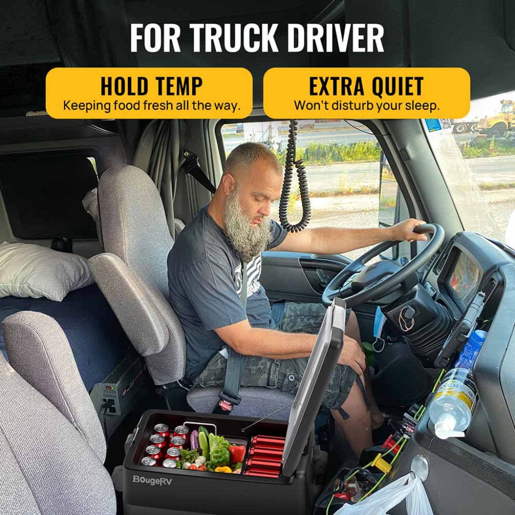 BougeRV 12V 42 Quart (40L) Portable Fridge / Freezer | Fast