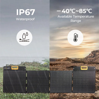 ISE193 BougeRV 200W 12V 9BB Portable Solar Panel | IP67 Rated | Foldable Solar Panel