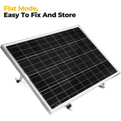 ISE073 BougeRV 28" Adjustable Solar Panel Tilt Mount Brackets with Foldable Tilt Legs | Aluminum Alloy Bracket