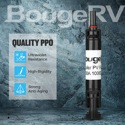 BougeRV 30A Solar Fuse Holder | IP67 Rated | CE & TUV Certified | PV Fuse