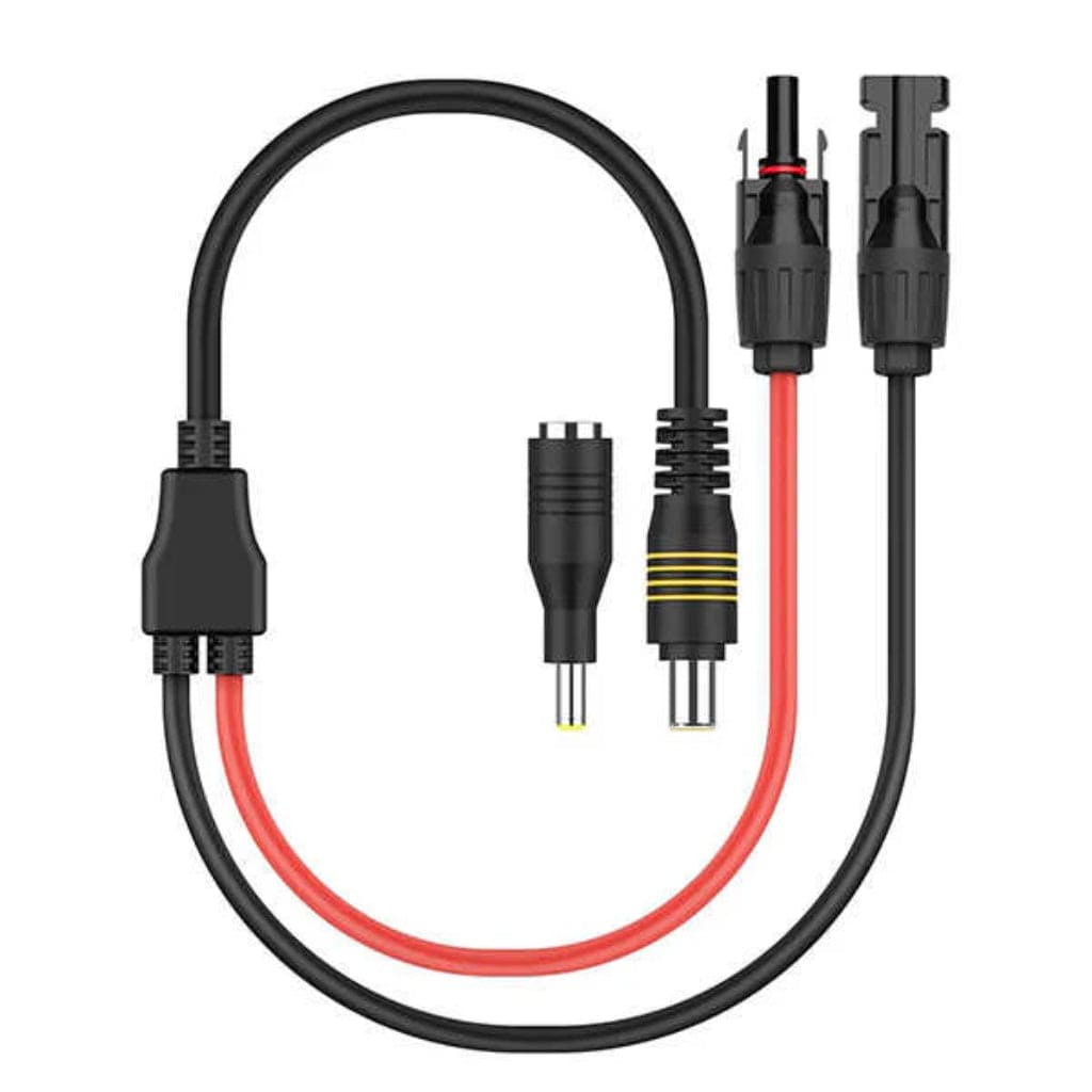 ISE100 BougeRV 6 Feet 14AWG Solar Connector to DC Adapter | Tin Coated Copper | MC4 to DC Adapter