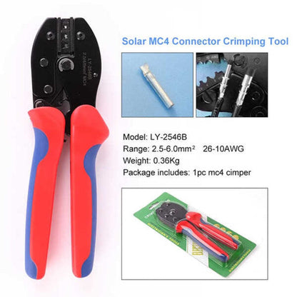 ISE032 BougeRV Solar Crimping Tool for 14-10AWG Solar Panel PV Cable | MC4 Crimping Tool | High Carbon Steel