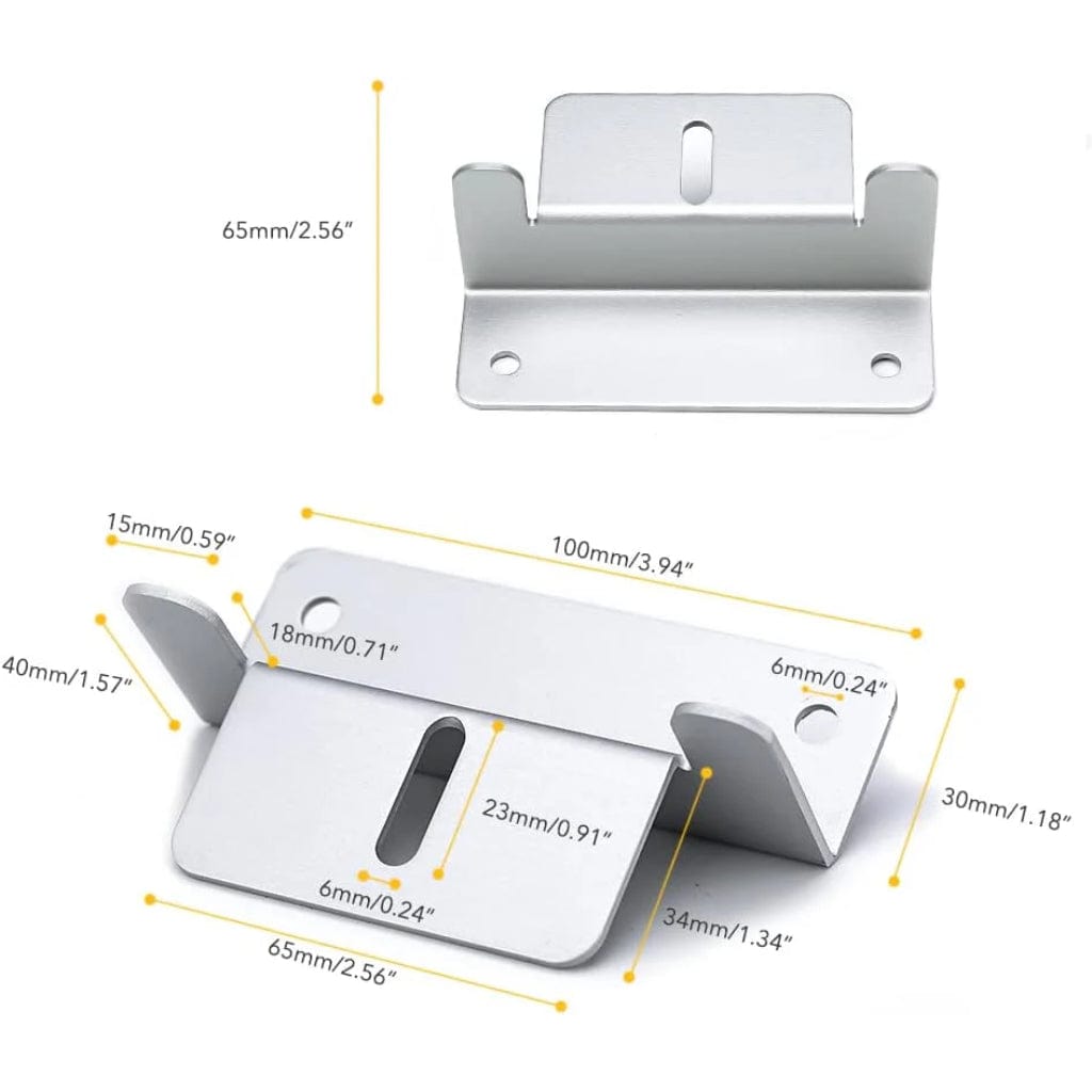 BougeRV Solar Panel Mounting Z Bracket Mount Kits (1 Set or 4 Sets) | Mounting Feet | Aluminum Alloy