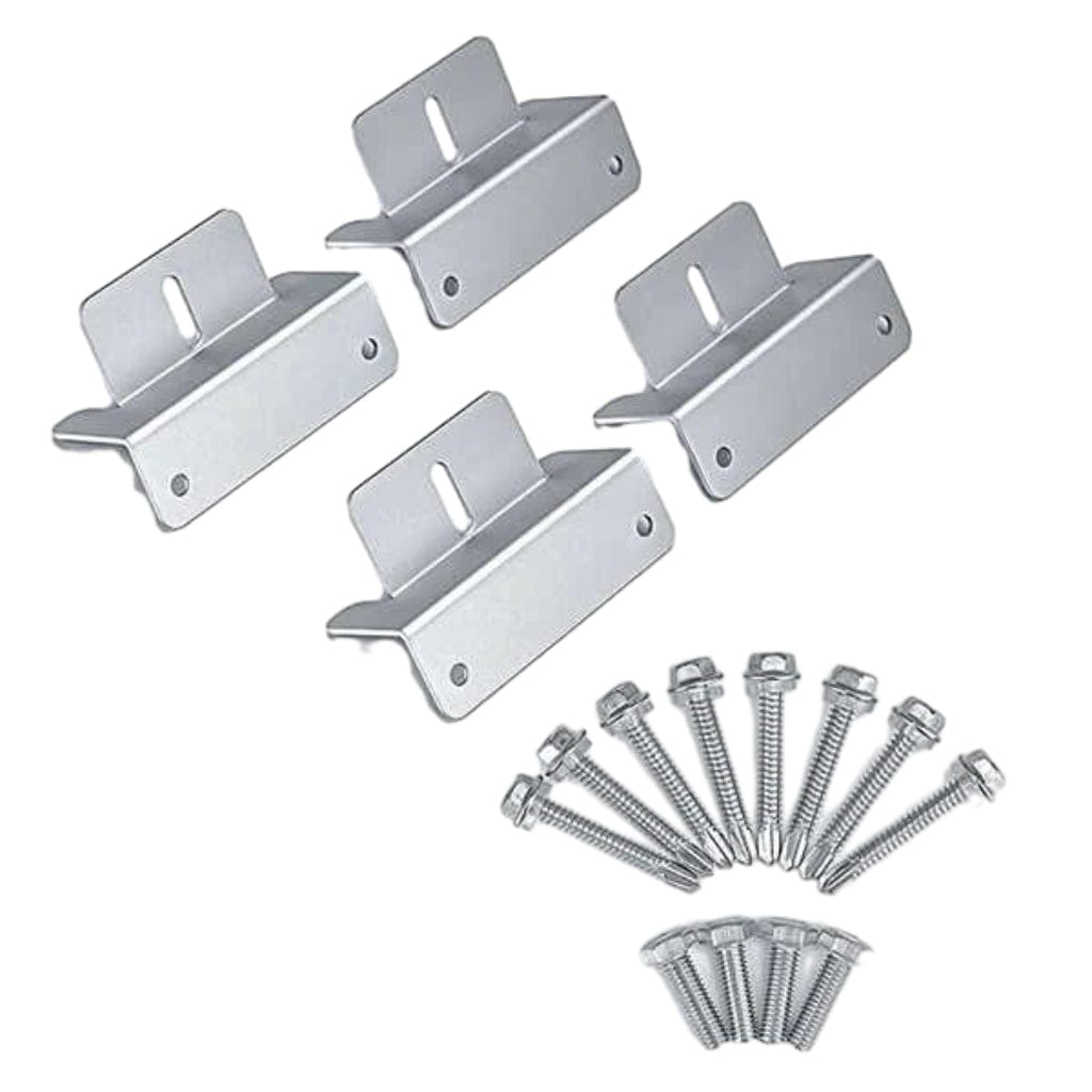 ISE049 BougeRV Solar Panel Mounting Z Bracket Mount Kits (1 Set or 4 Sets) | Mounting Feet | Aluminum Alloy