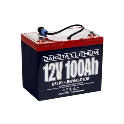 12V100BV2B Dakota Lithium 12V 100Ah CAN Bus Compatible LiFePO4 Battery | 5,000 Cycles | 1280Wh | Deep Cycle Battery