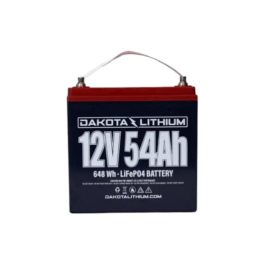 PID12V54AH Dakota Lithium 12V 54Ah LiFePO4 Battery | 3,000 Cycles | 648Wh | Deep Cycle Battery