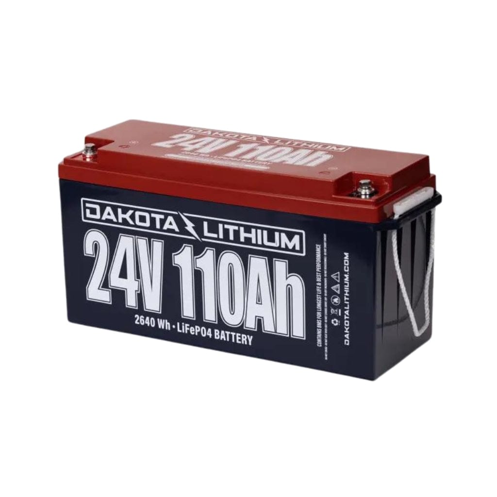 PID24V110AH Dakota Lithium 24V 110Ah LiFePO4 Battery | 5,000 Cycles | 2,816 Wh | Deep Cycle Battery