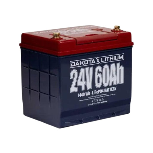 PID24V60AH Dakota Lithium 24V 60Ah LiFePO4 Battery | 5,000 Cycles | 1,536 Wh | Deep Cycle Battery