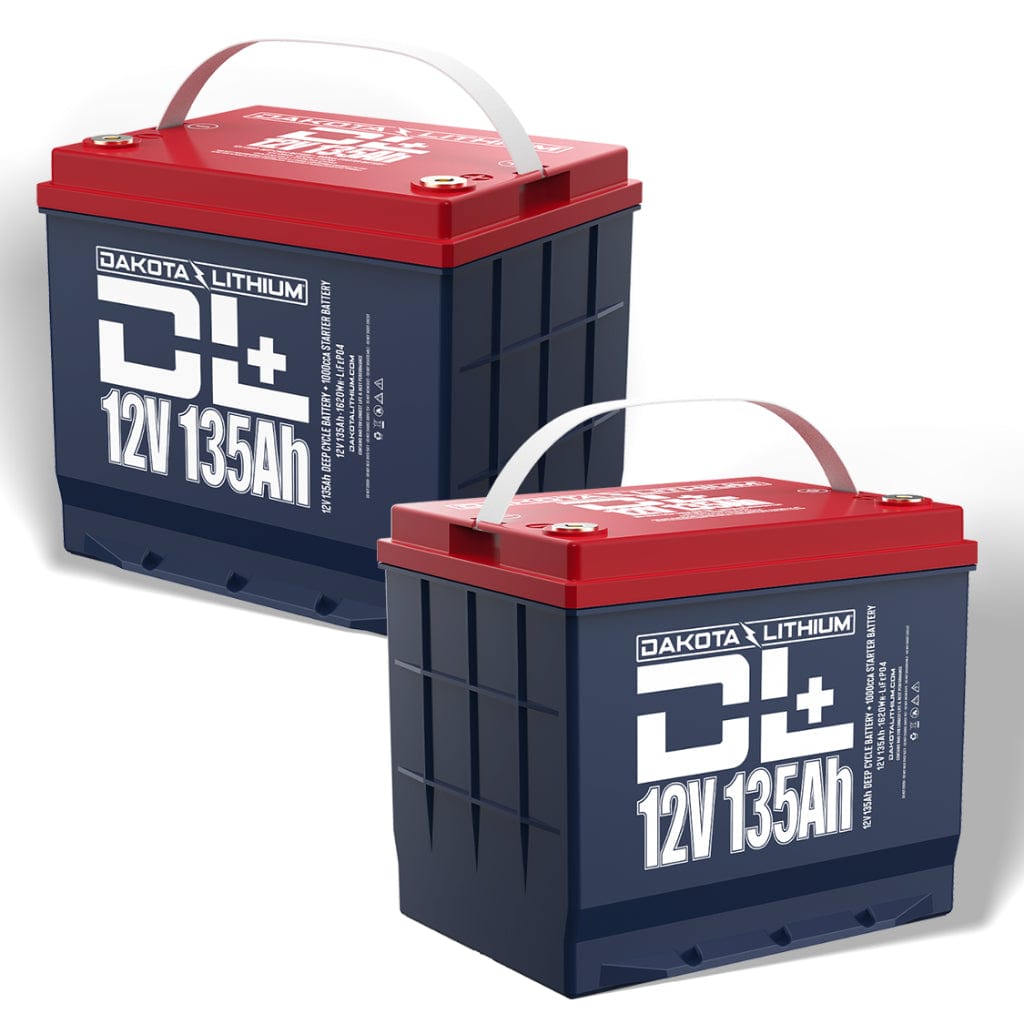 PID12V135AHPLUS2PCS Dakota Lithium DL+ 12V 135Ah LiFePO4 Dual Purpose Battery | 1620Wh | 2,500 Cycles | IP67 Rated