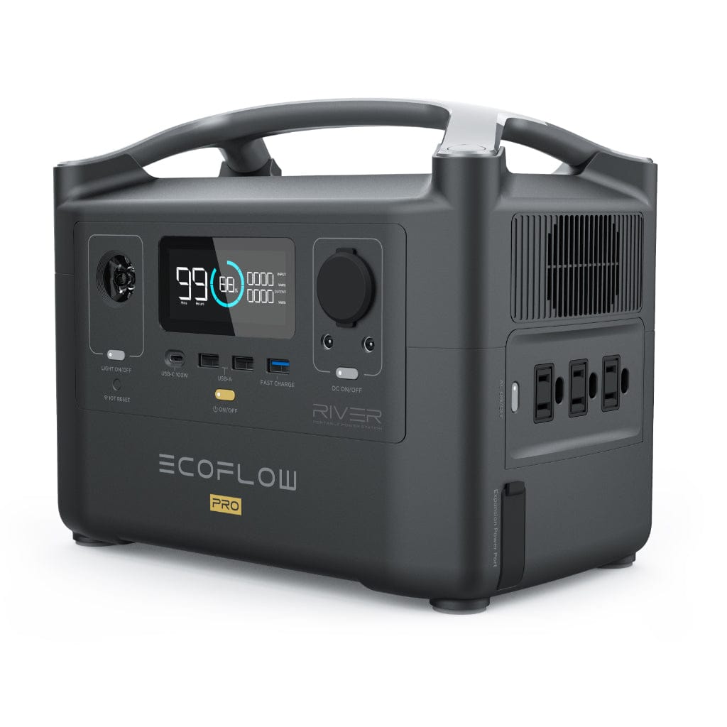 EFRIVER600PRO-AM EcoFlow RIVER Pro Portable Power Station | 720Wh | 600W | 800 Cycles | Lithium Ion