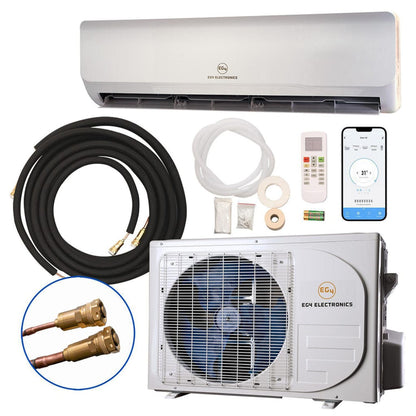 1581006 EG4 12k Hybrid Solar AC/DC Mini-Split Air Conditioner Heat Pump | 12000 BTU | SEER2 22 | DIY Installation