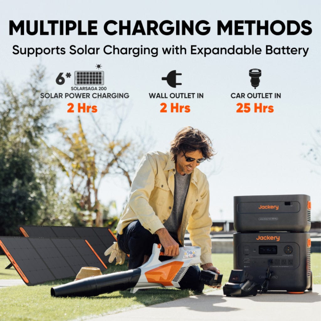 21-0001-000036 Jackery Explorer 2000 Plus LiFePO4 Portable Power Station | 3000W | 2042.8Wh | 4000 Cycles | Solar Generator