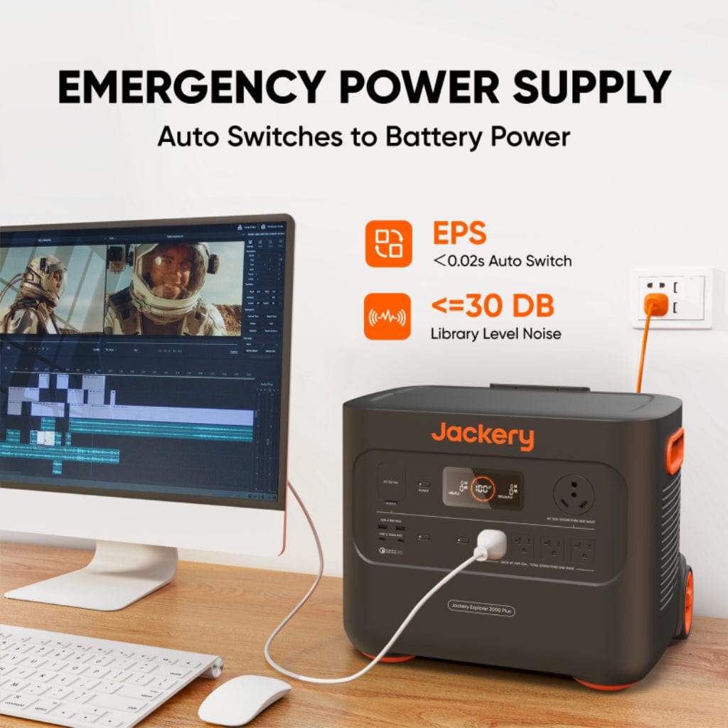 21-0001-000036 Jackery Explorer 2000 Plus LiFePO4 Portable Power Station | 3000W | 2042.8Wh | 4000 Cycles | Solar Generator