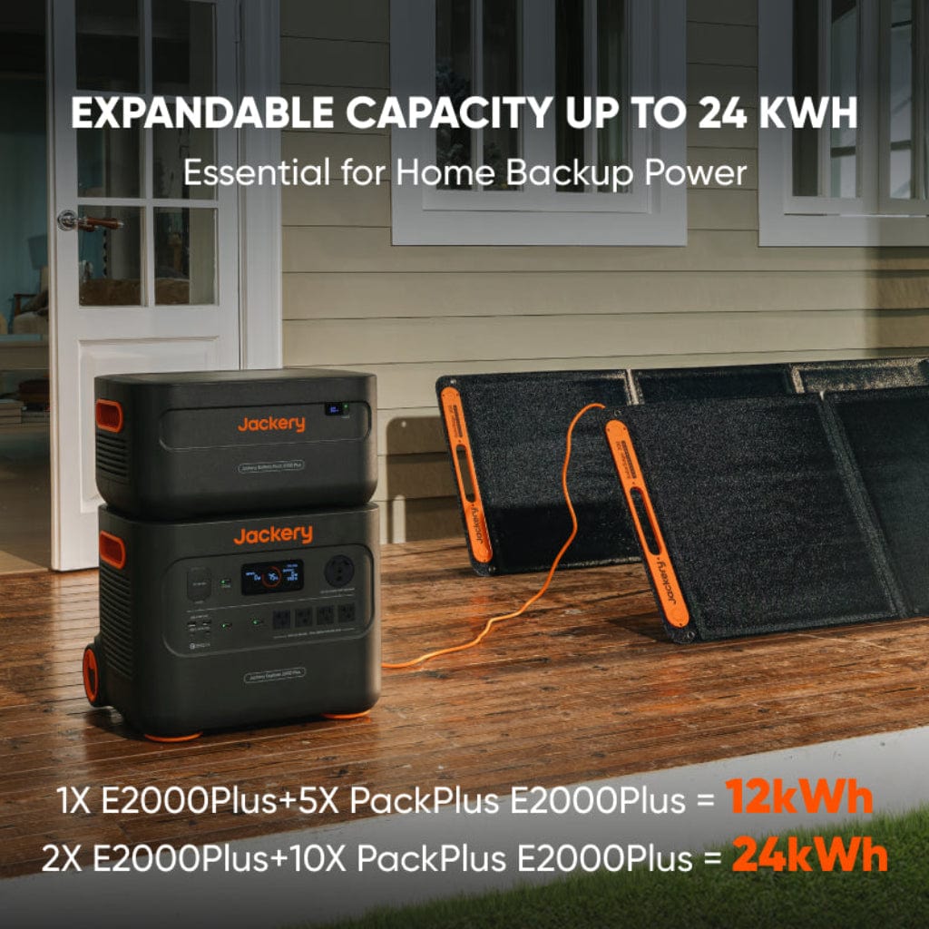 21-0001-000036 Jackery Explorer 2000 Plus LiFePO4 Portable Power Station | 3000W | 2042.8Wh | 4000 Cycles | Solar Generator