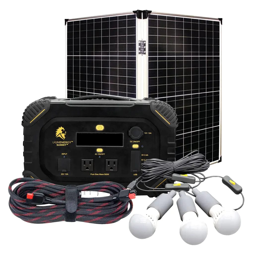 50170208 Lion Energy Summit Portable Power Station [Build Your Custom Bundle] | 50W / 100W Solar Panel | Solar Generator Kit