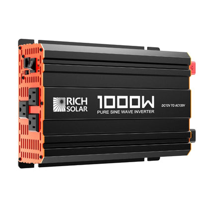 RS-V1P12 Rich Solar 1000W 12V Industrial Pure Sine Wave Inverter | Solar Inverter | ETL Listed to UL 458 and CSA 22.2