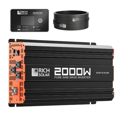 RS-V2P24 Rich Solar 2000W 24V Industrial Pure Sine Wave Inverter | Solar Inverter | ETL Listed to UL 458 and CSA 22.2