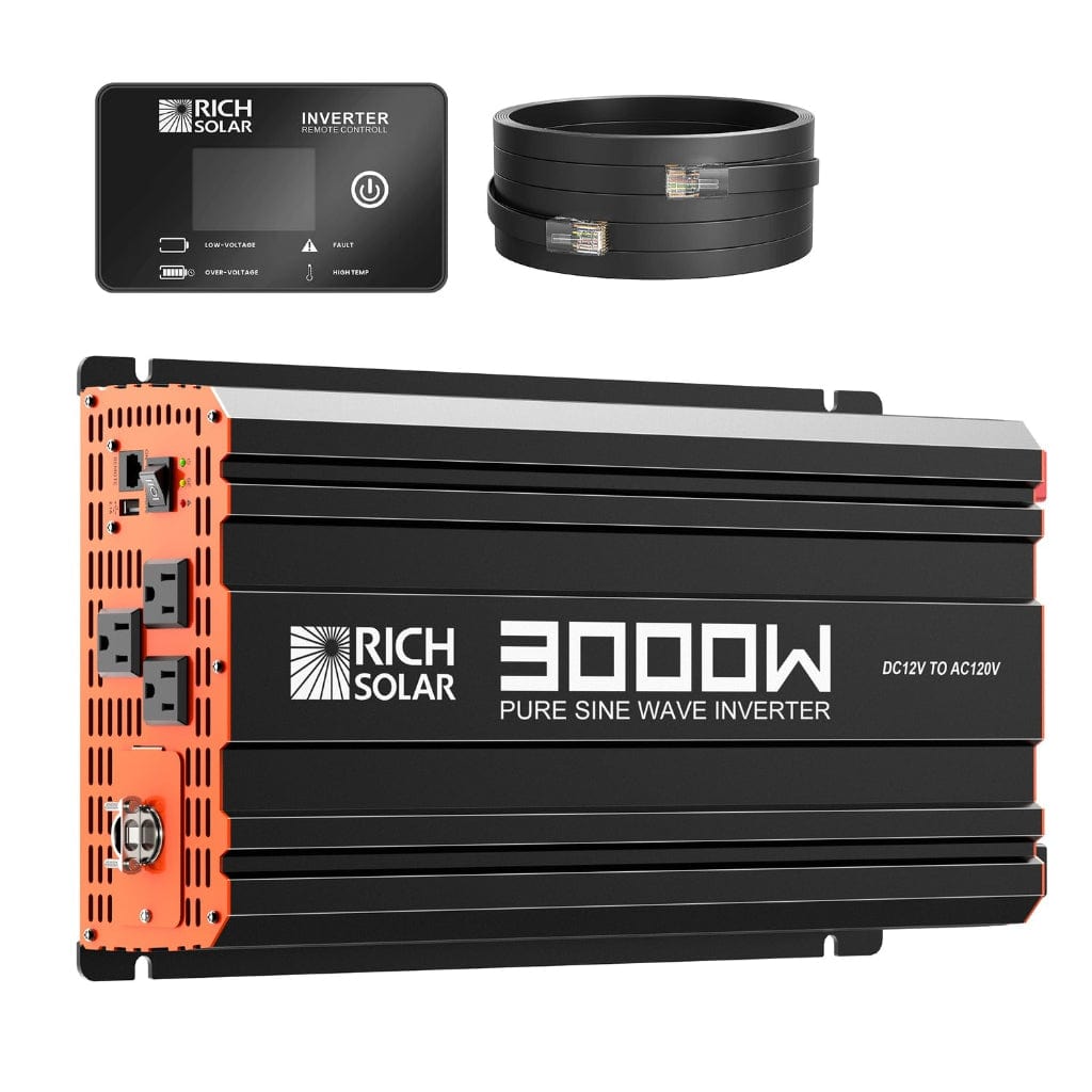 RS-V3P12 Rich Solar 3000W 12V Industrial Pure Sine Wave Inverter | Solar Inverter | ETL Listed to UL 458 and CSA 22.2