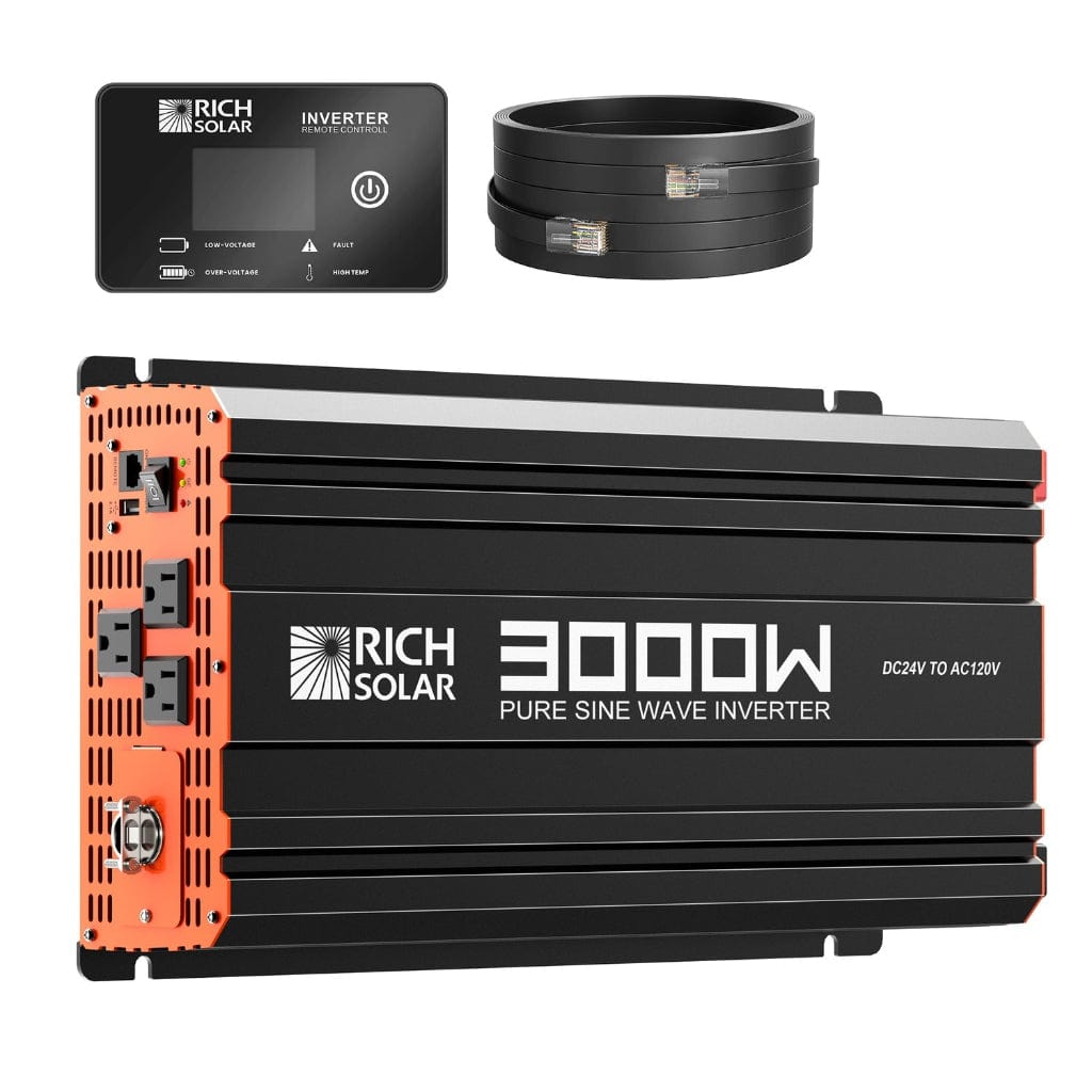 RS-V3P24 Rich Solar 3000W 24V Industrial Pure Sine Wave Inverter | Solar Inverter | ETL Listed to UL 458 and CSA 22.2