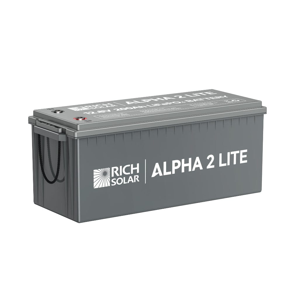 RS-B12200 Rich Solar Alpha2 LITE LiFePO4 Battery | 12V | 200Ah | 2560Wh | 4000 Cycles | IP55 Rating | Off-Grid