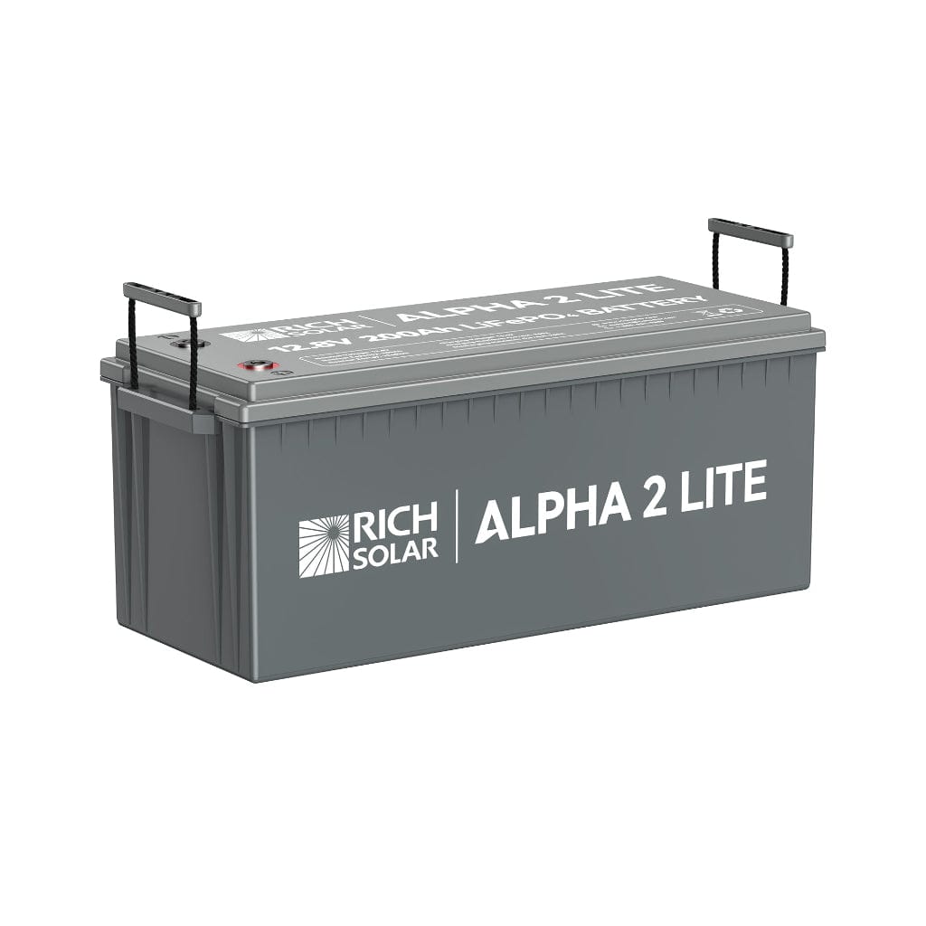 RS-B12200 Rich Solar Alpha2 LITE LiFePO4 Battery | 12V | 200Ah | 2560Wh | 4000 Cycles | IP55 Rating | Off-Grid