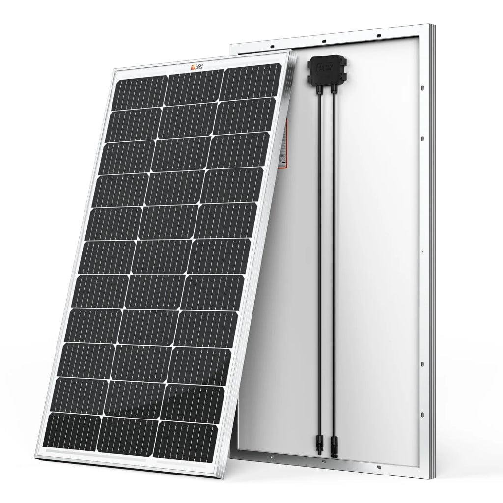 RS-M100 Rich Solar Mega 100 Watt Monocrystalline Solar Panel | IP65 & IP67 Rated | ETL Certified | Off Grid Solar Panel