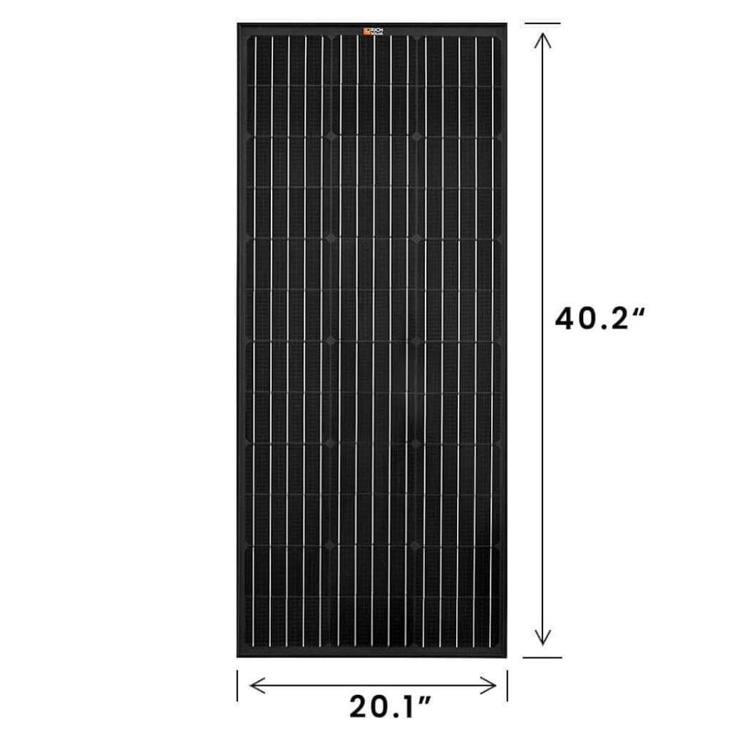 RS-M100B Rich Solar Mega 100 Watt ONYX Monocrystalline Solar Panel | IP65 & IP67 Rated | ETL Certified | Off Grid Solar Panel