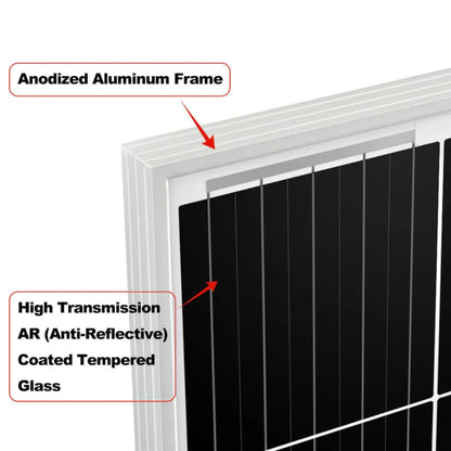 RS-M200 Rich Solar Mega 200 Watt 12V Monocrystalline Solar Panel | IP65 & IP67 Rated | ETL Certified | Off-Grid Solar Panel