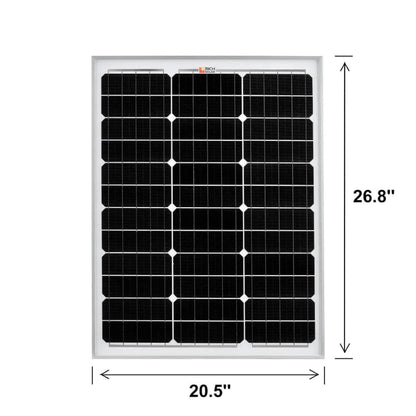 RS-M50 Rich Solar Mega 50 Watt Monocrystalline Solar Panel | IP65 & IP67 Rated | ETL Certified | Off Grid Solar Panel