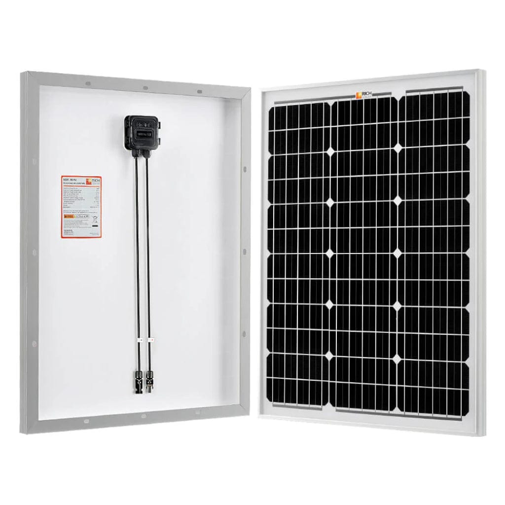 RS-M50 Rich Solar Mega 50 Watt Monocrystalline Solar Panel | IP65 & IP67 Rated | ETL Certified | Off Grid Solar Panel