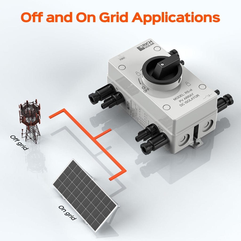 RS-i4 Rich Solar PV DC Quick Disconnect Switch RS-i4 | Waterproof | ROHS Compliant | CE Certified