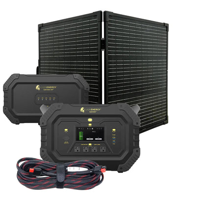 Lion Energy Safari + XP Portable Power Station Bundle | 3000W | 4300Wh | 100W Solar Panel