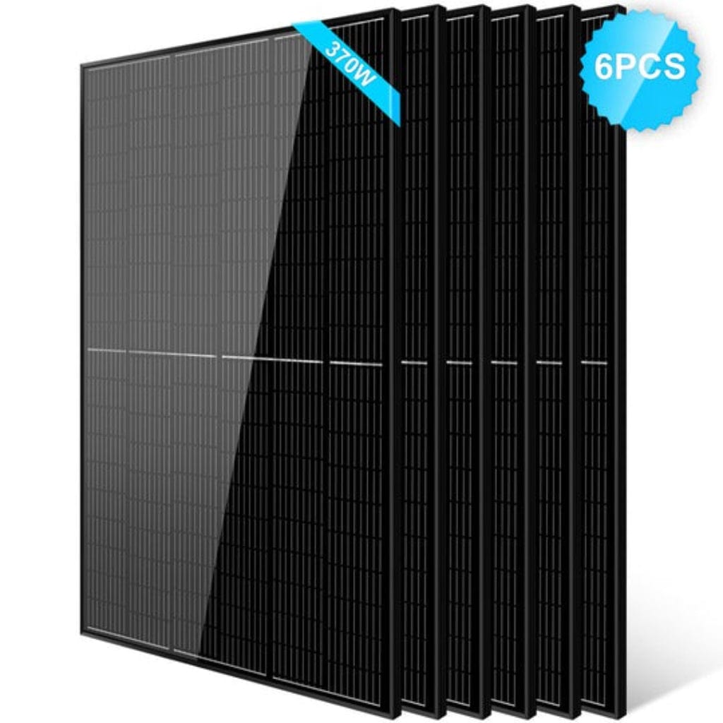 SG-370WMB-6PCS SunGoldPower 370W Mono Black PERC Solar Panel | Durable | IP68 Rated