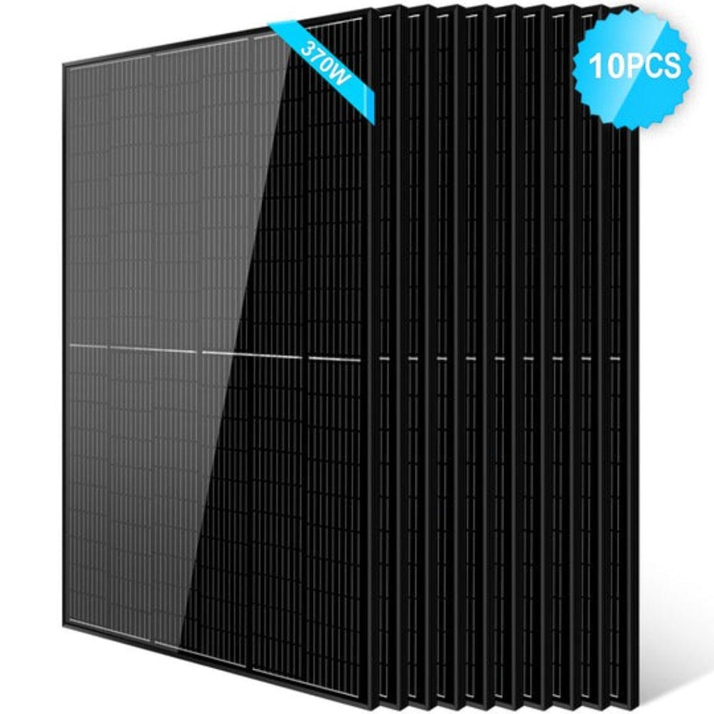 SG-370WMB-10PCS SunGoldPower 370W Mono Black PERC Solar Panel | Durable | IP68 Rated