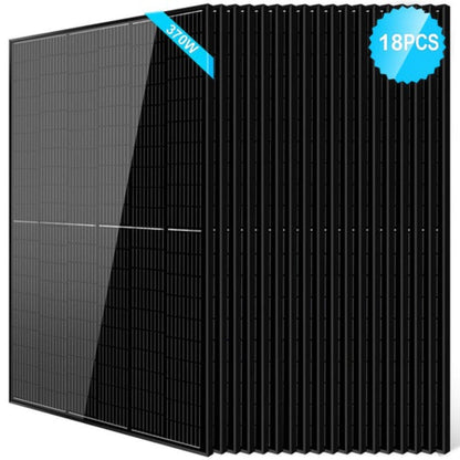 SG-370WMB-18PCS SunGoldPower 370W Mono Black PERC Solar Panel | Durable | IP68 Rated