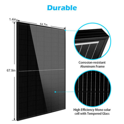 SunGoldPower 415W Mono Black PERC Solar Panel | Durable | IP68 Rated