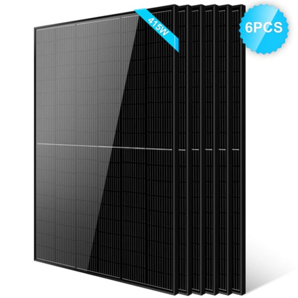 SG-415WM-6PCS SunGoldPower 415W Mono Black PERC Solar Panel | Durable | IP68 Rated