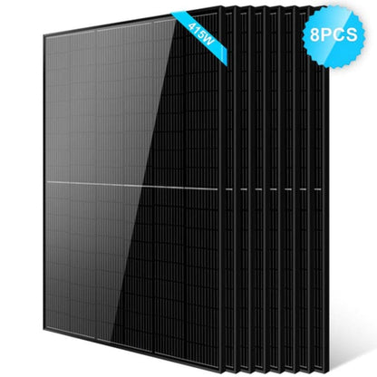 SG-415WM-8PCS SunGoldPower 415W Mono Black PERC Solar Panel | Durable | IP68 Rated