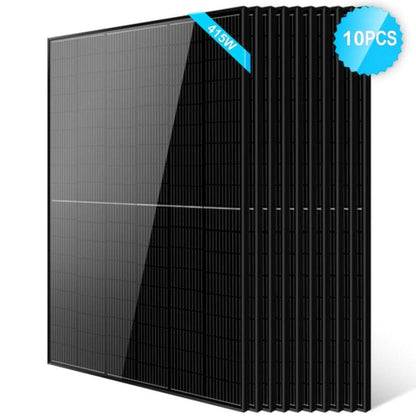 SG-415WM-10PCS SunGoldPower 415W Mono Black PERC Solar Panel | Durable | IP68 Rated