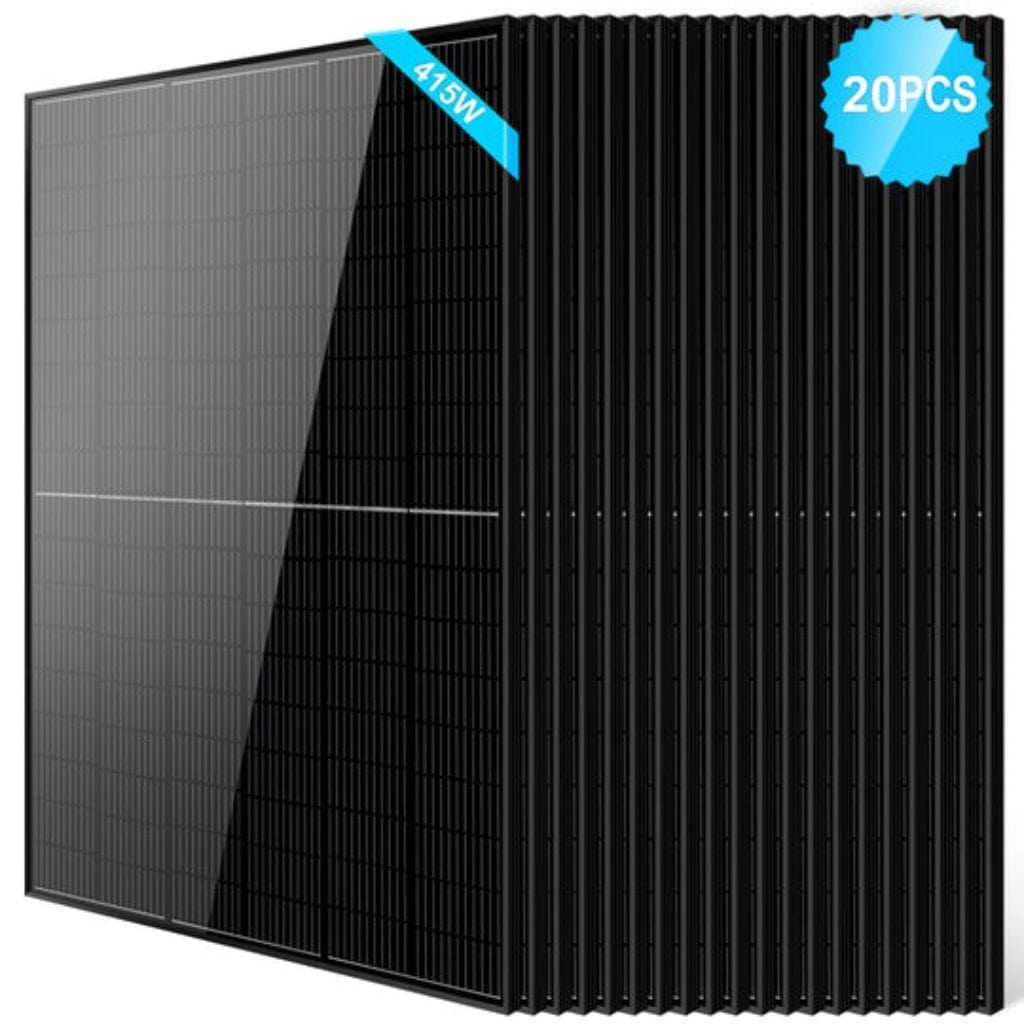 SG-415WM-20PCS SunGoldPower 415W Mono Black PERC Solar Panel | Durable | IP68 Rated