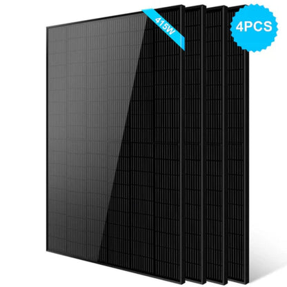 SG-415WM-4PCS SunGoldPower 415W Mono Black PERC Solar Panel | Durable | IP68 Rated