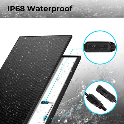 SunGoldPower 440W Mono Black PERC Solar Panel | CE & TUV Certified | IP68 Rated