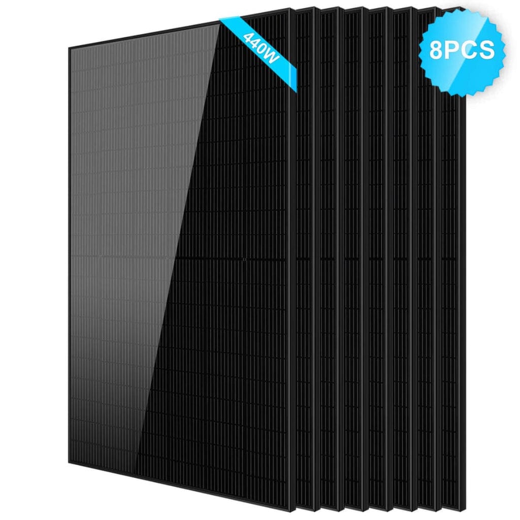 SG-440WM-8PCS SunGoldPower 440W Mono Black PERC Solar Panel | CE & TUV Certified | IP68 Rated
