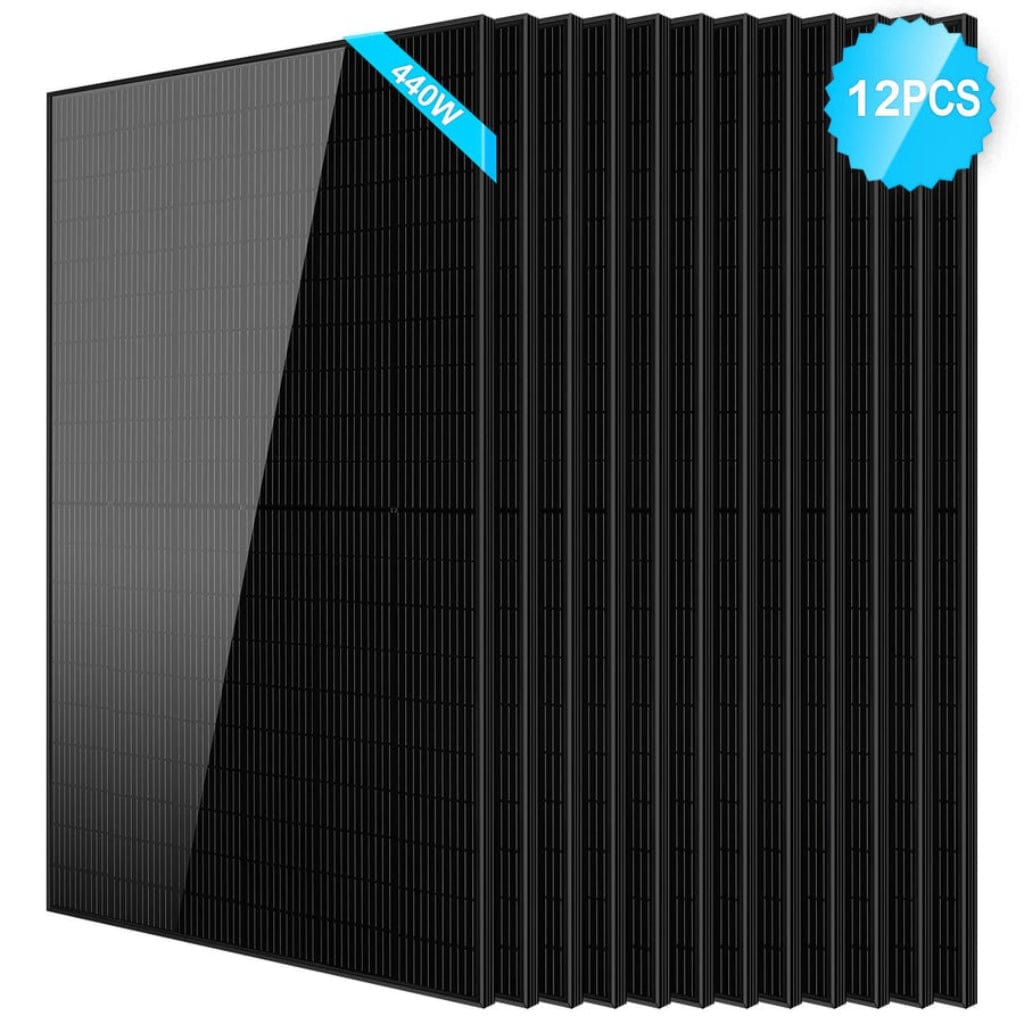 SG-440WM-12PCS SunGoldPower 440W Mono Black PERC Solar Panel | CE & TUV Certified | IP68 Rated