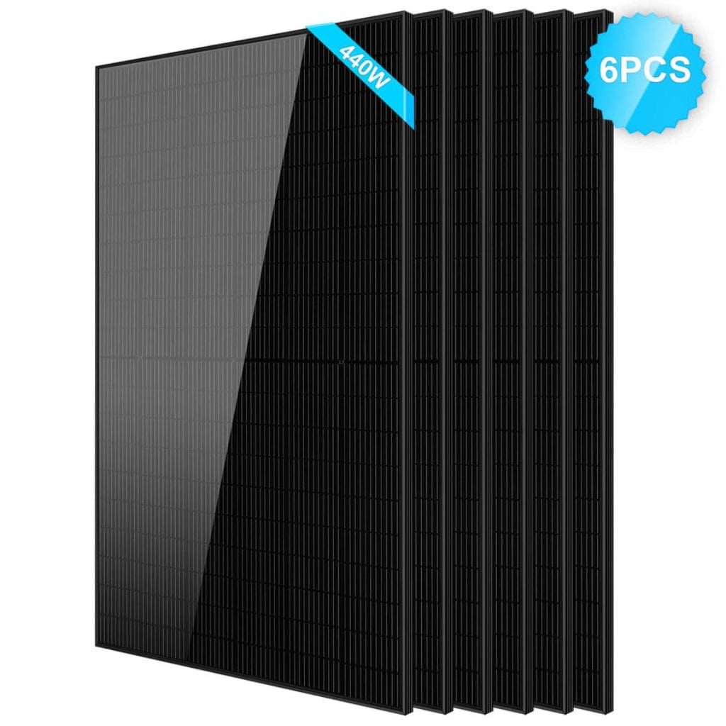 SG-440WM-6PCS SunGoldPower 440W Mono Black PERC Solar Panel | CE & TUV Certified | IP68 Rated