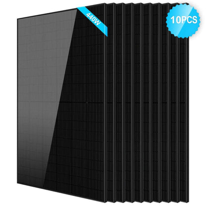 SG-440WM-10PCS SunGoldPower 440W Mono Black PERC Solar Panel | CE & TUV Certified | IP68 Rated