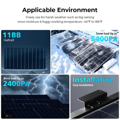 SunGoldPower 440W Mono Black PERC Solar Panel | CE & TUV Certified | IP68 Rated