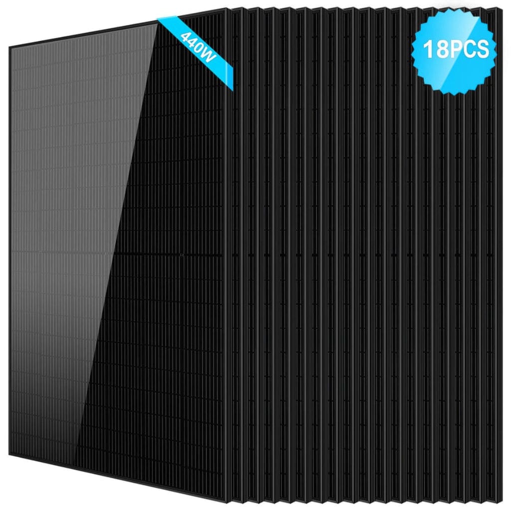 SG-440WM-18PCS SunGoldPower 440W Mono Black PERC Solar Panel | CE & TUV Certified | IP68 Rated