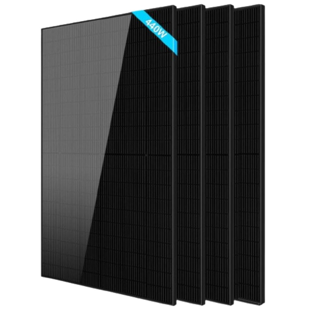 SunGoldPower 440W Mono Black PERC Solar Panel | CE & TUV Certified | IP68 Rated
